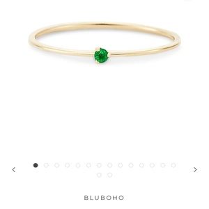 Bluboho yellow gold ring with emerald